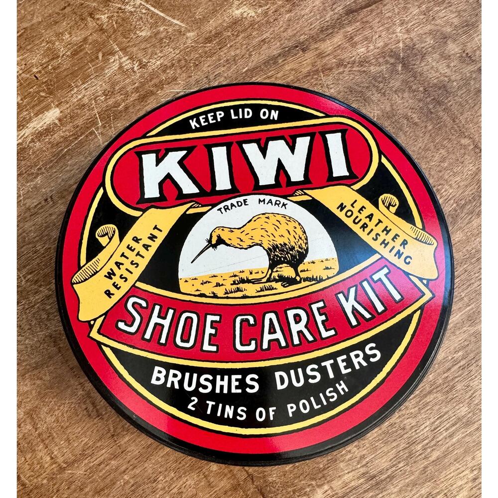 Vintage Kiwi Shoe Polish Decorative Tin Round